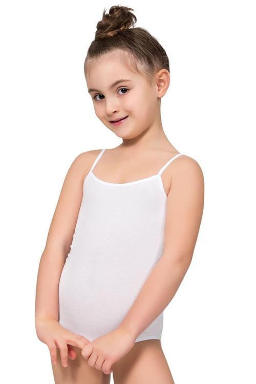 461 Kız Çocuk Ip Askılı Bady Beyaz