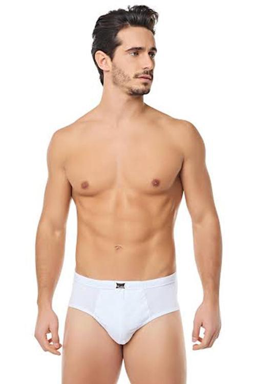 Erkek Penye Slip Külot - 4'Lü Paket - Beyaz
