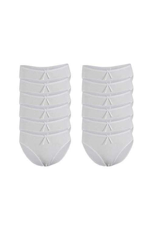 Özten Kadın 12'Li Paket Bambu Bikini Külot