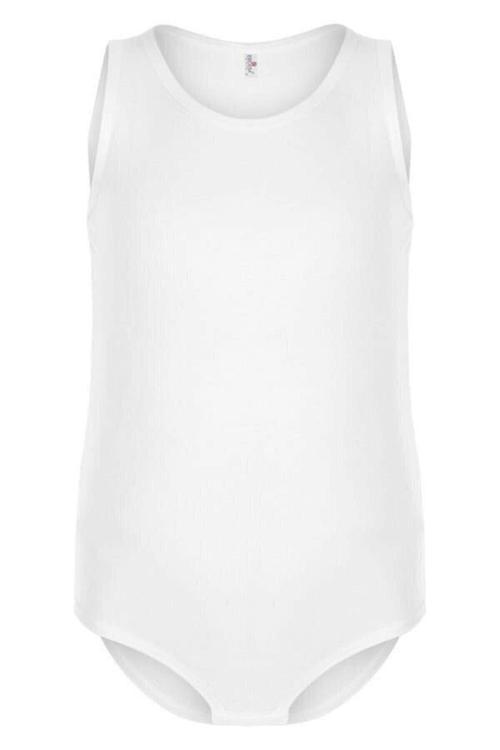 1 Adet Beyaz Renk Geniş Askılı Çocuk Çıtçıtlı Badi