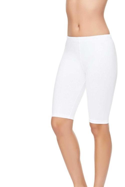 Kadın Beyaz Diz Üstü Modal Tayt | Yeni Sezon (1 Adet Ekonomik)