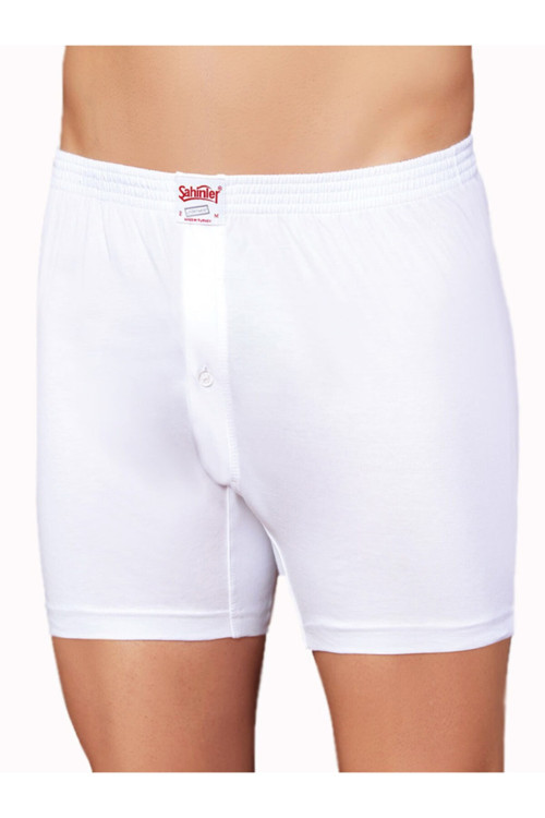 Erkek Beyaz 6 Adet Pamuklu Boxer Yeni Sezon