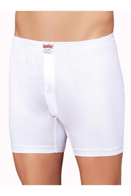 Erkek Beyaz 6 Adet Pamuklu Boxer Yeni Sezon