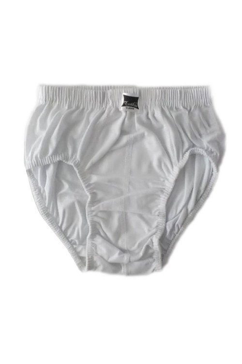 Erkek Çocuk 6'Lı Paket Beyaz Kom Slip Külot Beyaz %100 Pamuklu