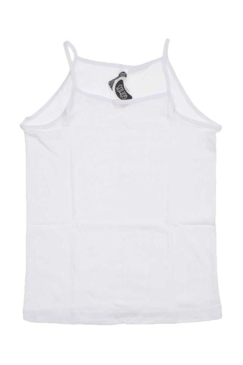 6'Lı Gümüş İp Askılı Beyaz Atlet