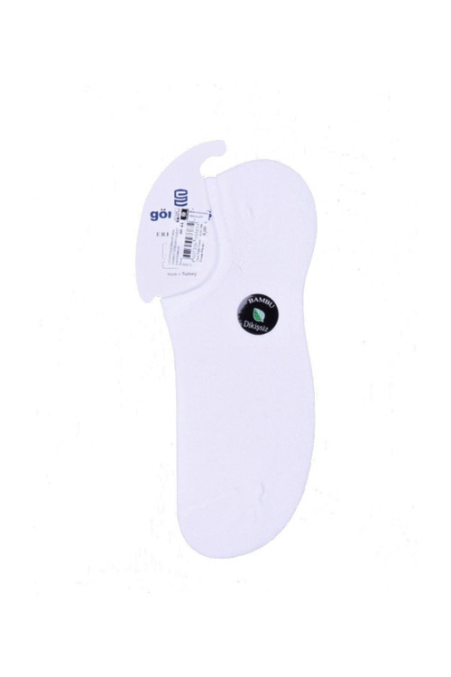 6 Çift Beyaz Renk Bambu Dikişsiz Görünmez Sneaker Çorap