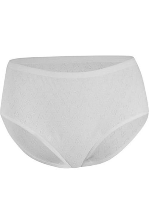 100 Kadın Kalpli Bato Külot Beyaz