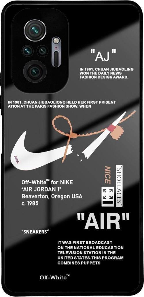 Xiaomi Redmi Note 10 Pro Ile Uyumlu Silikon Arkası Cam Kapak Jordan Tasarımlı Kılıf