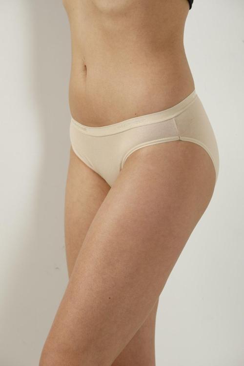 Kadın Beyaz Bambu Bikini Külot 4'Lü