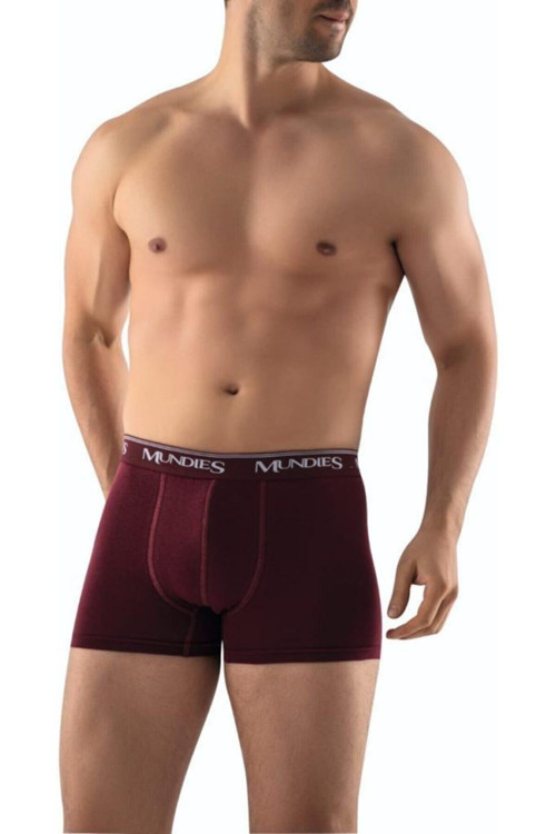 12 Adet Bordo Renk Likralı Boxer