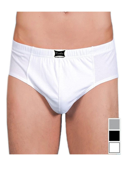 Erkek Beyaz Iç Giyim Pamuklu Slip Külot Don 6'Lı Paket