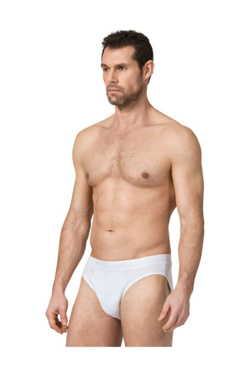 3 Adet Beyaz Renk Spor Slip Külot