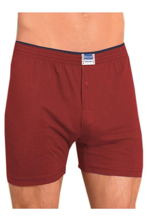 1099 Erkek Boxer 3 Adet Pamuklu Penye Havlu Bel Bordo Xxl