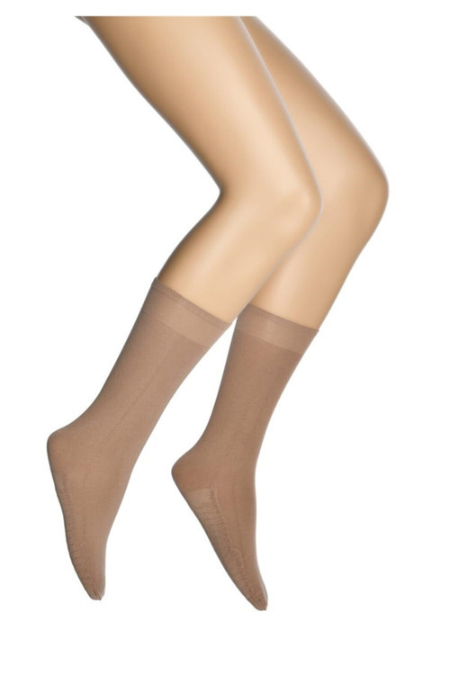 Kadın Bronz Dizaltı Çorap 12'Li