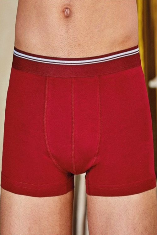 10 Adet Bordo Renk Likralı Boxer