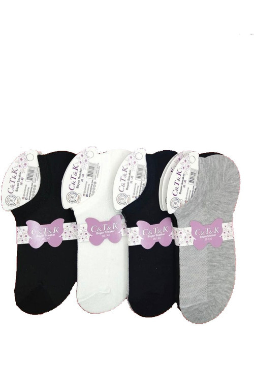 Kadın Renkli 3 Çift Ekonomik Görünmez Babet Çorap