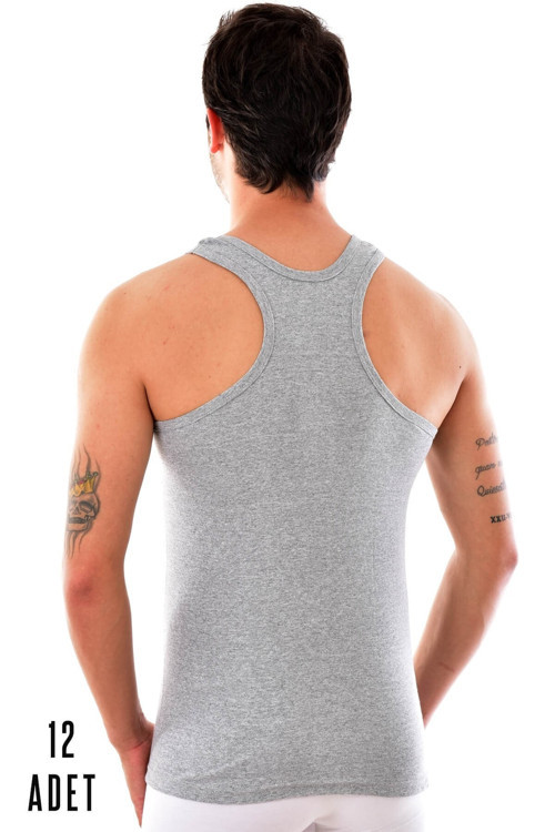 Erkek Gri 12 Adet Spor Atlet 0058 Gri