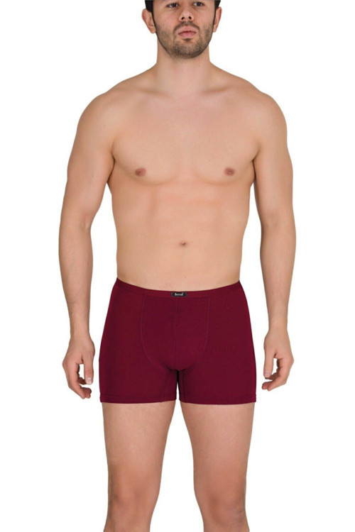 2 Adet Bordo Renk İnce Kemerli Modal Boxer