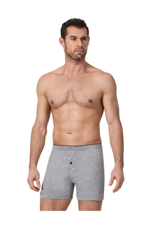 3 Adet Gri Renk Penye Boxer