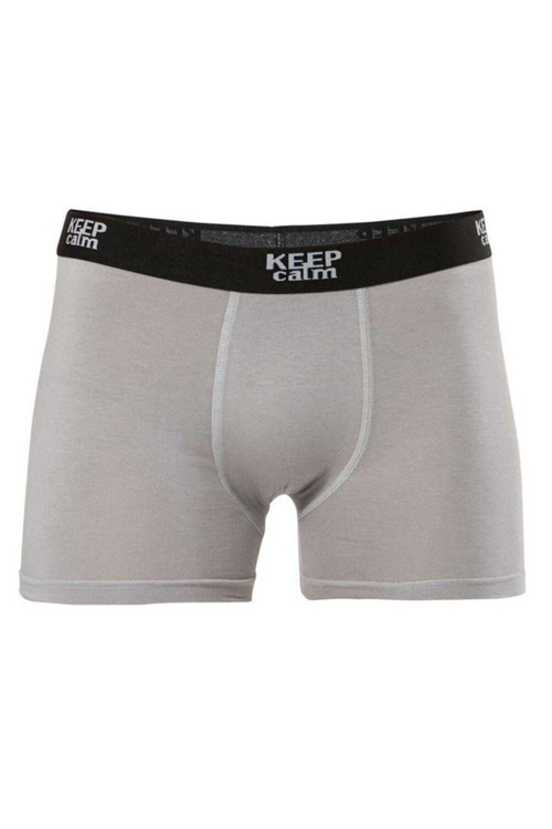 1 Adet Gri Renk Likralı Modal Boxer