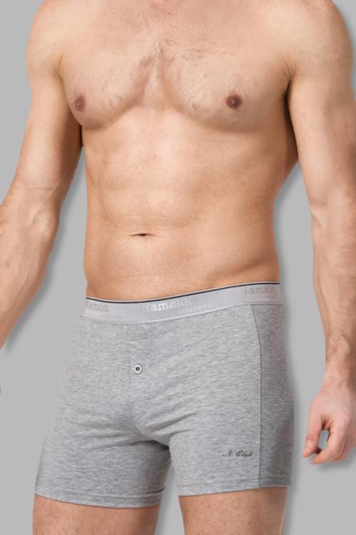 3'Lü Paket Düğmeli Erkek Boxer