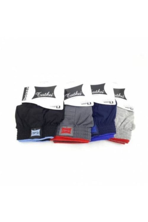 Penye Erkek Boxer 6'Lı Paket Karışık Renk