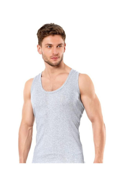 3 Adet Gri Renk Penye Atlet