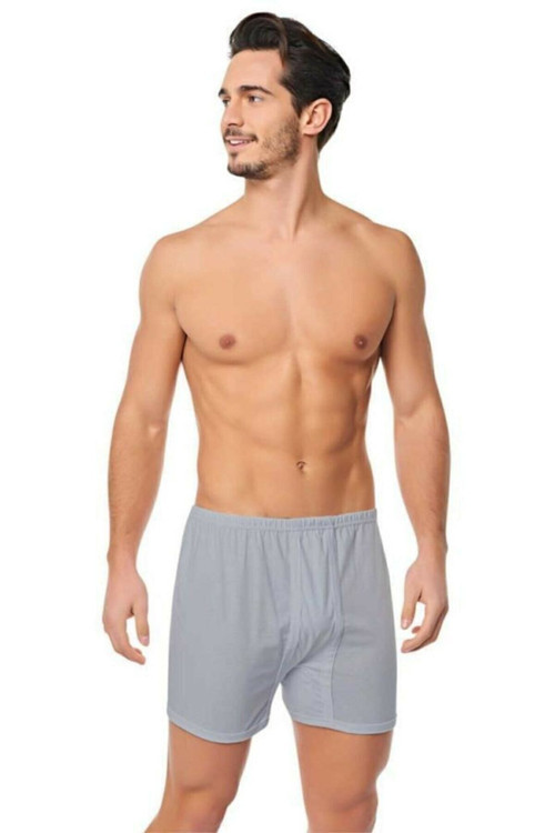 3 Adet Gri Renk Paçalı Boxer
