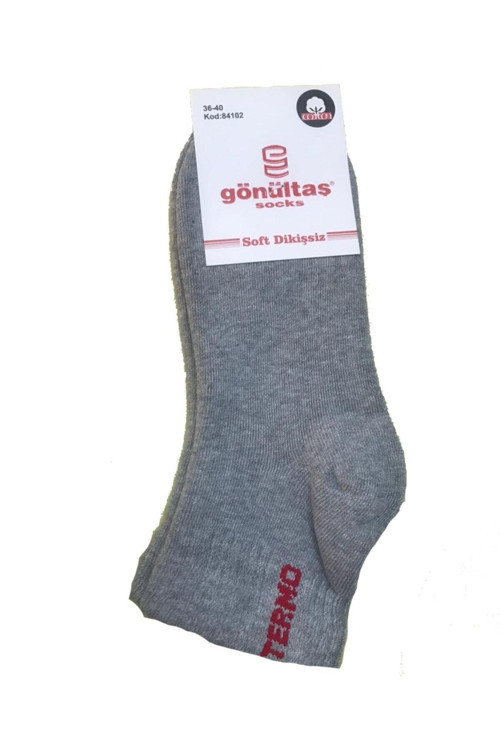 12 Çift Gri Renk Dikişsiz Termal Çorap
