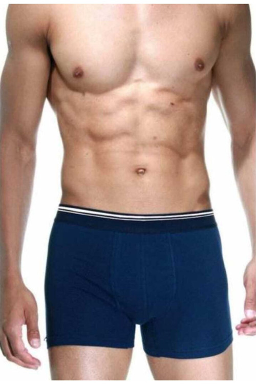 Erkek Lacivert Likralı Pamuklu 6Lı Boxer 1097