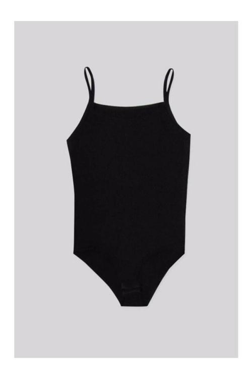 3 Adet Siyah Renk İp Askılı Çocuk Çıtçıtlı Badi