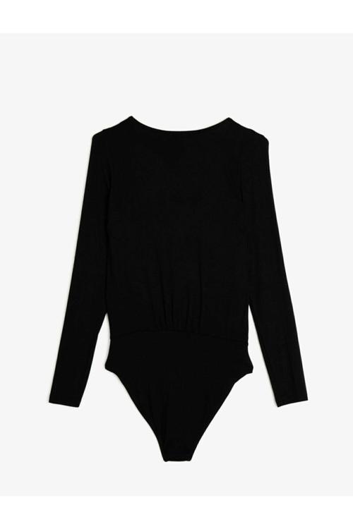 1 Adet Siyah Renk Uzun Kollu Çocuk Çıtçıtlı Body