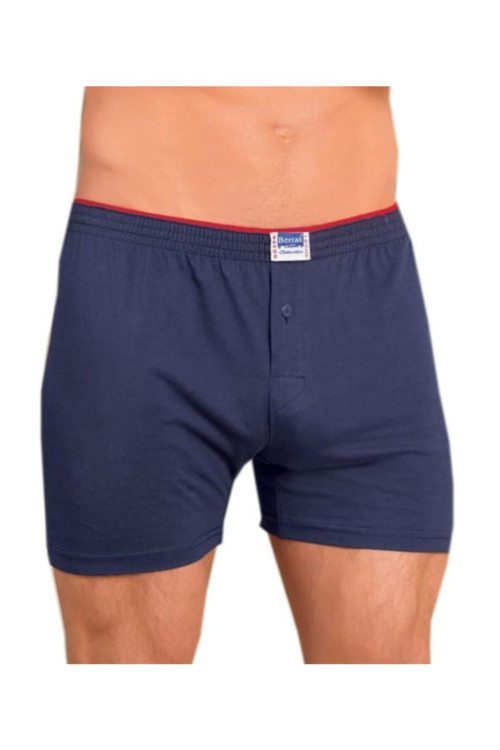 12 Adet Lacivert Renk Penye Boxer