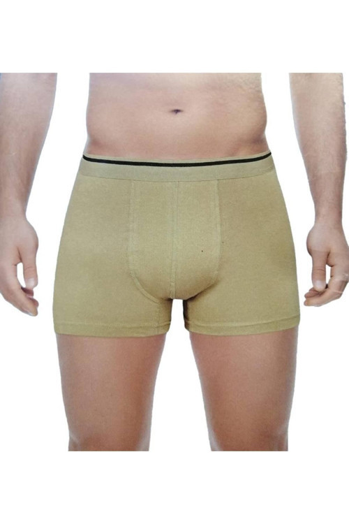 12 Adet Haki Renk Ekonomik Likralı Boxer