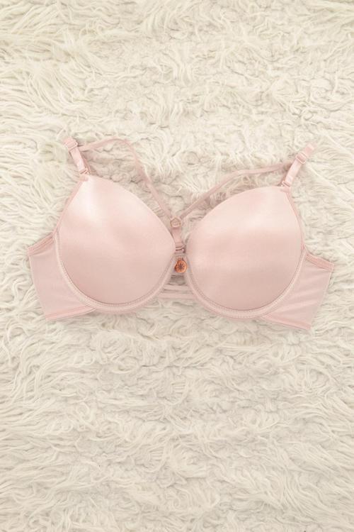 7008-B Destekli-Balenli Micro Kaplı Ipli Push-Up Sütyen
