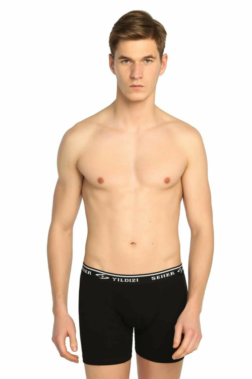 2 Adet Siyah Renk Likralı Boxer