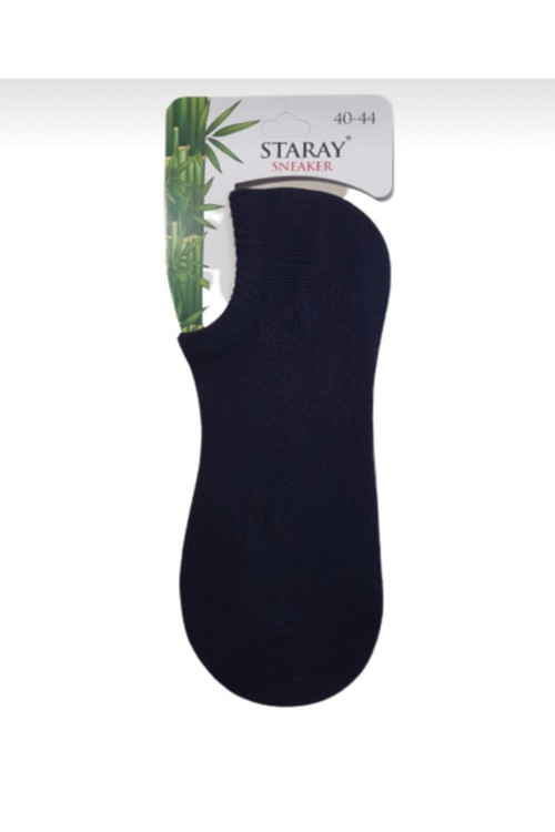 3 Çift Siyah Renk Dikişsiz Bambu Sneaker Görünmez Çorap