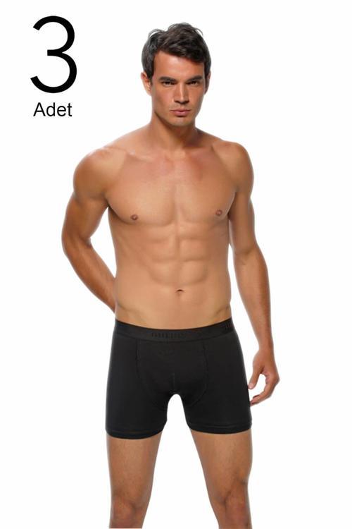 3'Lü Paket Likralı Erkek Boxer