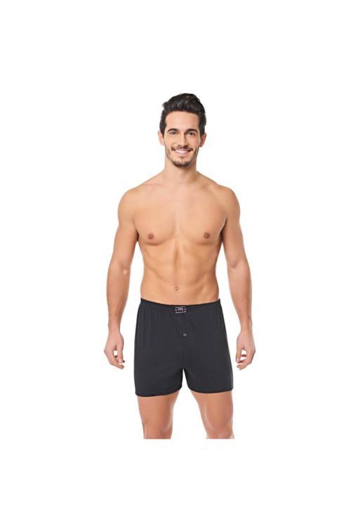 5 Adet Siyah Renk Penye Boxer
