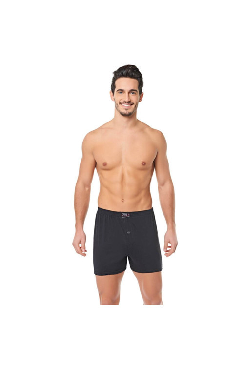4 Adet Siyah Renk Penye Boxer