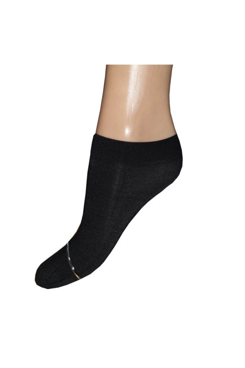 6 Adet Siyah Renk Mikro 50 Soft Patik Çorap