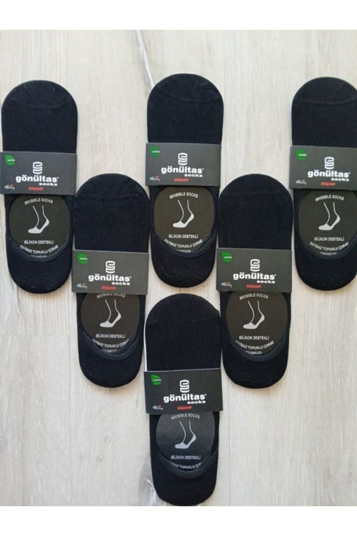 Bambu Silikon Destekli Erkek Patik Çorap 6 Lı 40-44