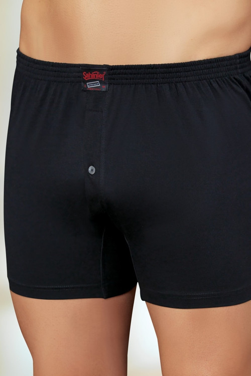 Erkek Siyah 6'Lı Paket %100 Pamuklu Boxer