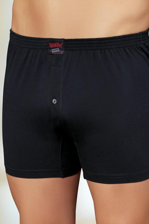 Erkek Siyah 6'Lı Paket %100 Pamuklu Boxer