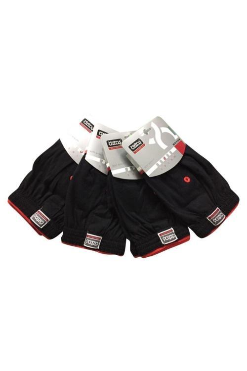 4'Lü Siyah %100 Pamuklu Rahat Klasik Kesim Erkek Boxer Şort