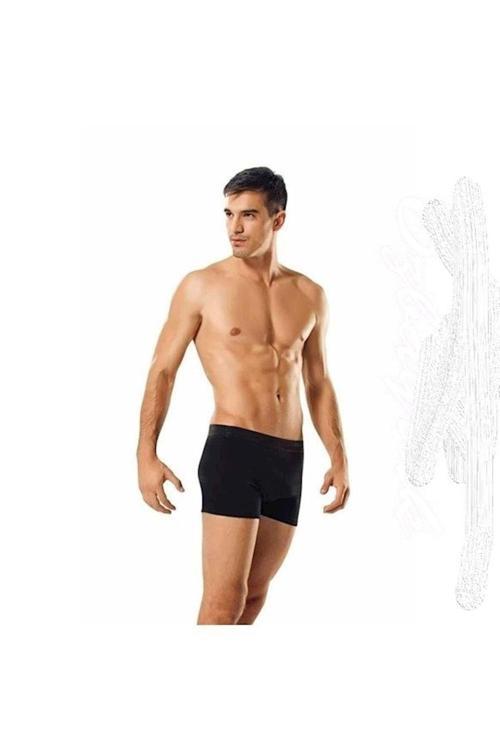 9`Lu Erkek Likralı Boxer - Siyah - Xl-4