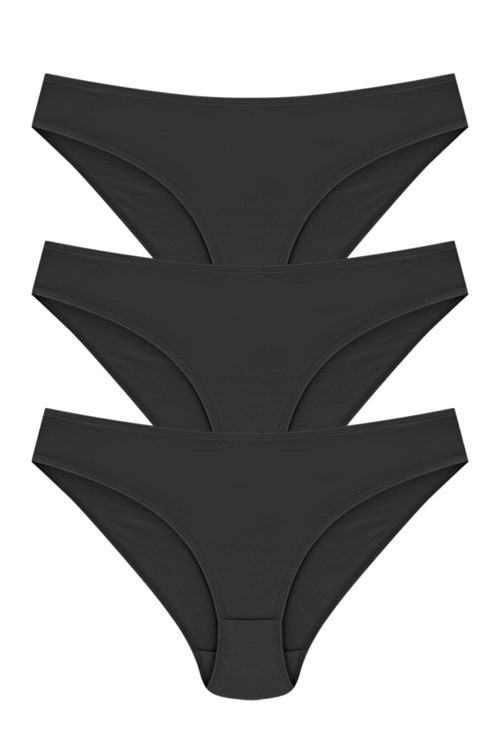 3 Adet Siyah Renk Bikini Külot