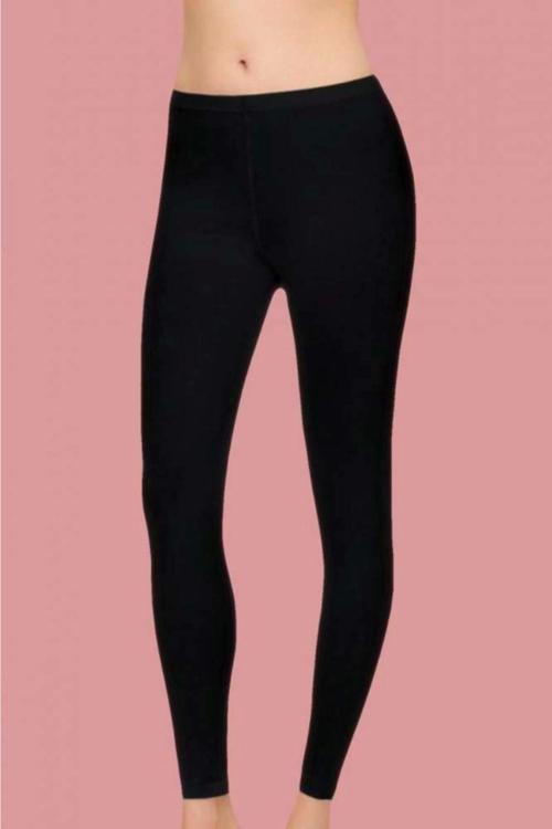 Kadın Siyah Penye Tayt 3'Lü Paket