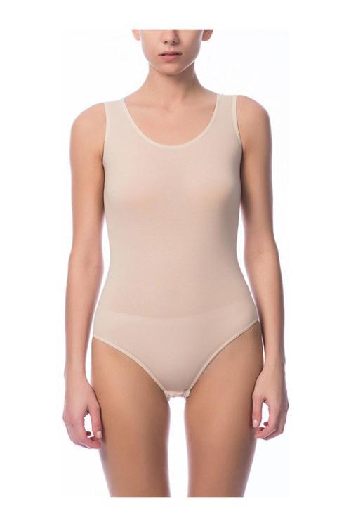 Kadın Ten Rengi 3 Adet Kalın Askılı Çıtçıtlı Badi