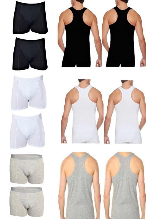 Erkek 6 Adet Sporcu Atlet 6 Adet Elastan Boxer - 12Li Paket